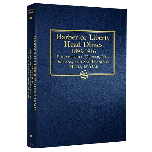 Whitman US Liberty Head (Barber) Dime Coin Album 1892-1916 #9117