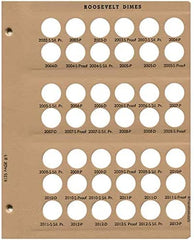 Dansco US Roosevelt Dime Coin Album 1946 - 2023 with Proof #8125