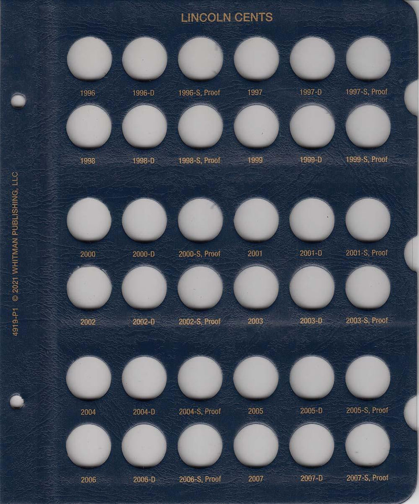 Whitman US Lincoln Cents Page 4919-P1
