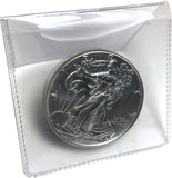 1,000 Pack Double Pocket 2.5 x 2.5 Unplasticized Vinyl Flips Safe for Long Term Coin Storage
