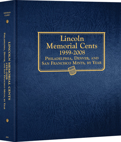 Whitman US Lincoln Memorial Cent Coin Album 1959-2008 #4958