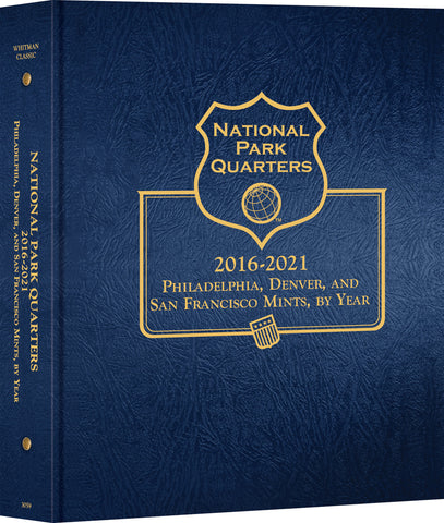 Whitman US National Park Quarter Coin Album 2016-2021 #3059