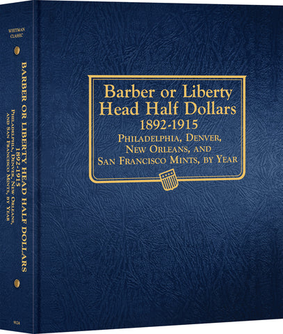 Whitman US Barber or Liberty Head Half Dollar Coin Album 1892-1915 #9124