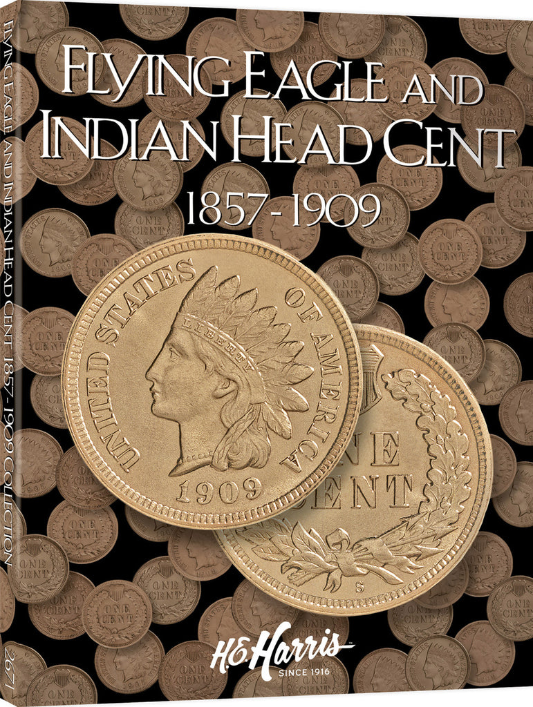 H.E. Harris & Co. U.S. Flying Eagle and Indian Cent Coin Folder 1857–1909 #2671