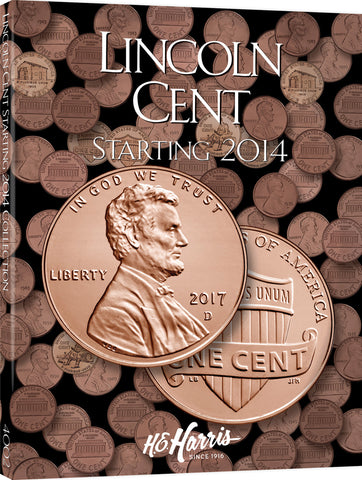 H.E. Harris & Co US Lincoln Cent Coin Folder (2014+) #4002