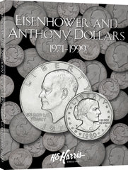 H.E. Harris & Co. Eisenhower & Anthony Dollars Coin Folder 1971-1999 #2699