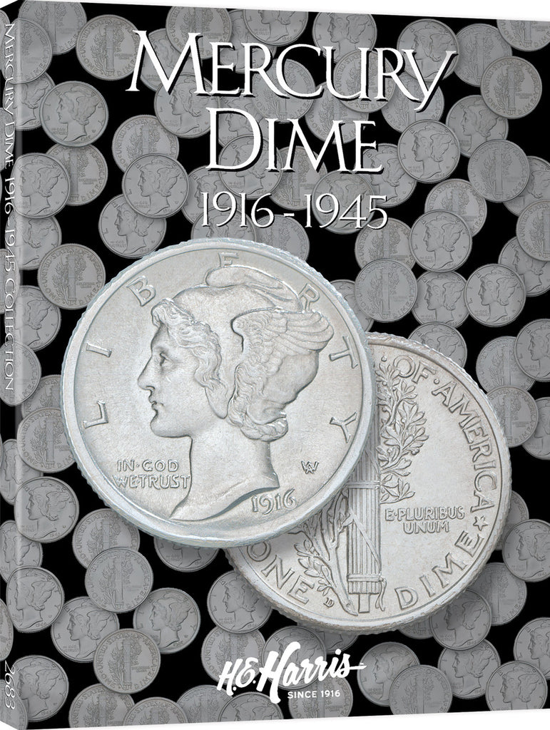 H.E. Harris & Co. Mercury Dime Coin Folder 1916-1945 #2683