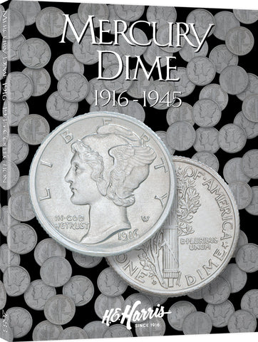 H.E. Harris & Co. Mercury Dime Coin Folder 1916-1945 #2683