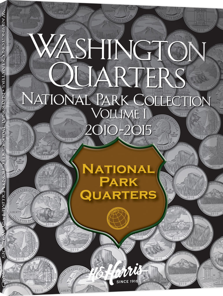 H.E. Harris & Co US Washington National Park Quarter Coin Folder 2010-2015 #2880