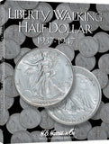 H.E. Harris & Co. US Walking Liberty Half Dollar Coin Folder 1937-1947 #2694