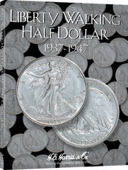 H.E. Harris & Co. US Walking Liberty Half Dollar Coin Folder 1937-1947 #2694