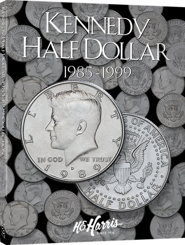 H.E. Harris & Co. US John F. Kennedy Half Dollar Coin Folder 1985-1999 #2697