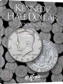 H.E. Harris & Co. US John F. Kennedy Half Dollar Coin Folder 2000-2016 #2942