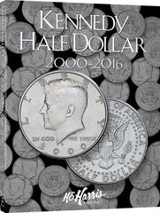 H.E. Harris & Co. US John F. Kennedy Half Dollar Coin Folder 2000-2016 #2942