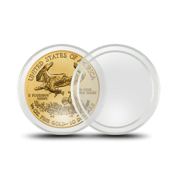 1/10oz Gold Eagle Coin Capsules, Air-Tite Holders 16mm Black Ring, 25 1/10oz Gold Eagle Coin Capsules, Air-Tite Holders 16mm Black Ring, 25
