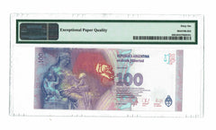Argentina "Eva Perón" 100 Pesos ND (2016) PMG 66 EPQ Gem Uncirculated - Graded Banknote ✵ Unlisted ✵