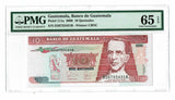 Guatemala 10 Quetzales 2006 P-111a PMG 65 EPQ Choice Uncirculated - Graded Banknote ✵ None Finer ✵