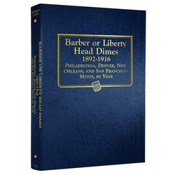 Whitman US Liberty Head (Barber) Dime Coin Album 1892-1916 #9117