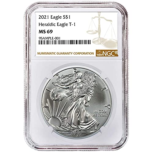 2021 American Eagle (Type I Reverse) One Ounce Silver Bullion Dollar MS69 NGC