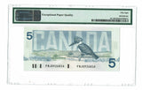 Canada 5 Dollars 1986 BC-56b / P-95b PMG 58 EPQ Choice About Uncirculated - Graded Banknote