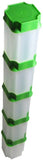 Guardhouse American Silver Eagle (40.6mm) Impact Resistant Polypropylene Coin Tubes, Green Lid - Box of 100