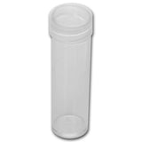 Round Dime (18mm) Crystal Clear Polystyrene Coin Tubes - Box 100