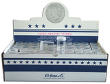 Round Large Dollar (38.1mm) Crystal Clear Polystyrene Coin Tubes - Box 100