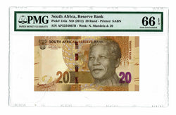 South Africa "Nelson Mandela" 20 Rand ND (2012) P-134 PMG 66 EPQ Gem Uncirculated - Graded Banknote