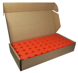Guardhouse 1 oz Gold Eagle (32.7mm) Impact Resistant Polypropylene Coin Tubes, Orange Cap - Box of 50
