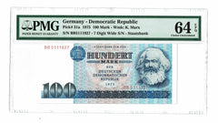 East Germany "Karl Marx" 100 Mark DDR 1975 P-31a PMG 64 EPQ Choice Unirculated - Graded Banknote