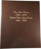 Dansco US Two Cent and 3 Cent Nickel Coin Album 1864-1889 #6108