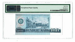 East Germany "Karl Marx" 100 Mark DDR 1975 P-31a PMG 64 EPQ Choice Unirculated - Graded Banknote