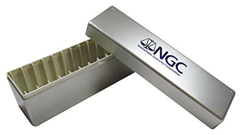 Official NGC Storage Box for 14 Double Thick Slab Coin Holders - Silver/Blue