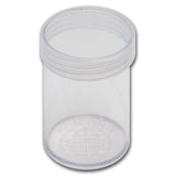 Round Large Dollar (38.1mm) Crystal Clear Polystyrene Coin Tubes - Box 100
