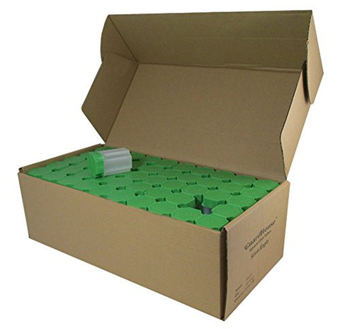Guardhouse American Silver Eagle (40.6mm) Impact Resistant Polypropylene Coin Tubes, Green Lid - Box of 100