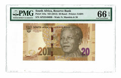 South Africa "Nelson Mandela" 20 Rand ND (2012) P-134 PMG 66 EPQ Gem Uncirculated - Graded Banknote