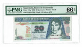 Guatemala 20 Quetzales 2006 P-112a PMG 66 EPQ Gem Uncirculated - Graded Banknote ✵ None Finer ✵